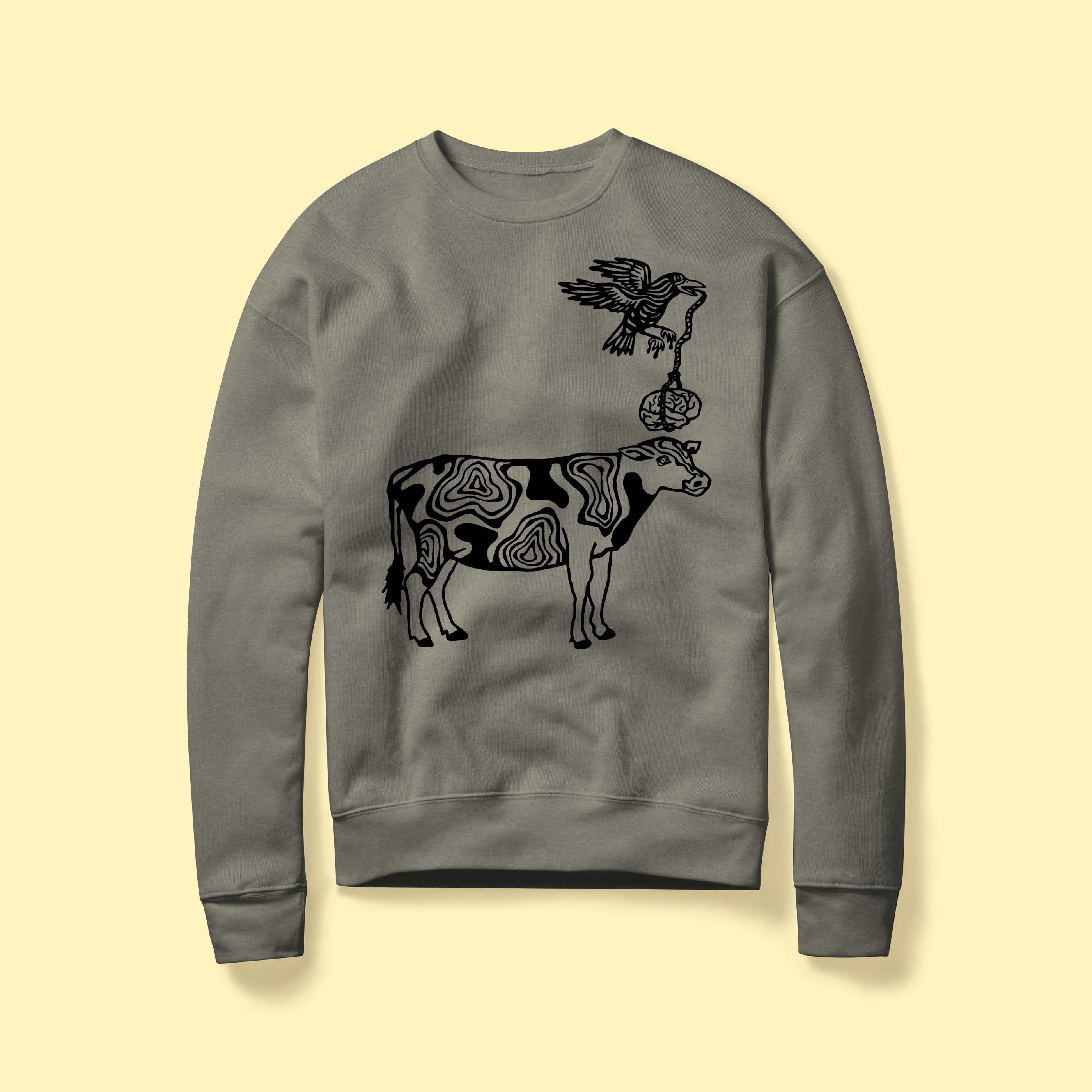 Cow Brain Crew Neck